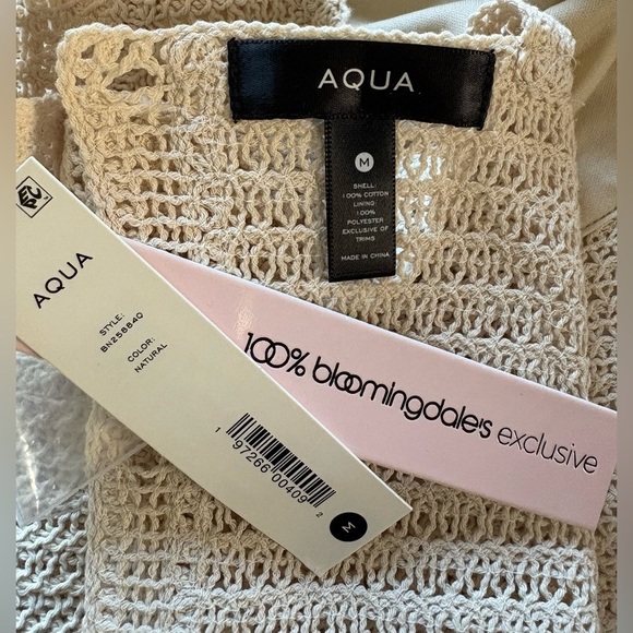 NEW w/TAGS AQUA Summer Escape Cream Cotton Crochet Bustier Crop Top Size Medium - Picture 6 of 9